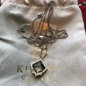 Kacey Long Necklace In Black Mother of Pearl